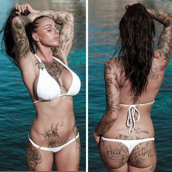 Bikinitop Weiss mit Strass