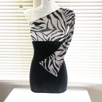 Asymetrisches Minikleid Zebra