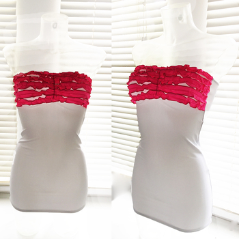 Minikleid Bandeau Rüsche